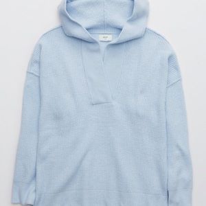 Aerie CozyUp Waffle Sweater Hoodie